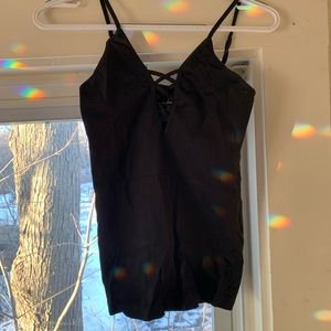 Black free people intimates ribbed stretchy tank top never worn